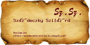 Szádeczky Szilárd névjegykártya